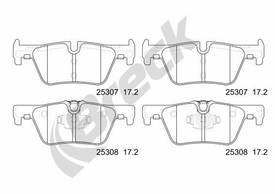 Set placute frana,frana disc 25307 00 704 00 BRECK